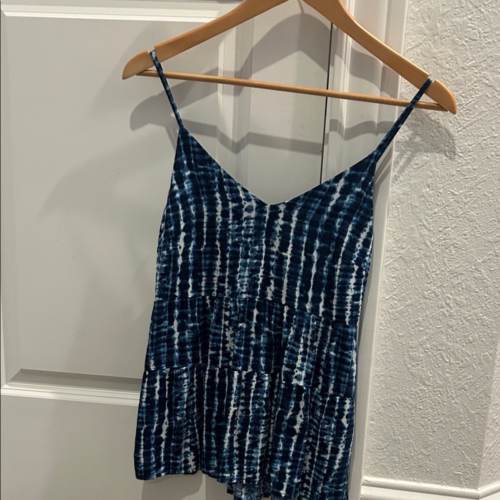 Old Navy Navy Blue Tie-Dye Spaghetti Strap Camisole